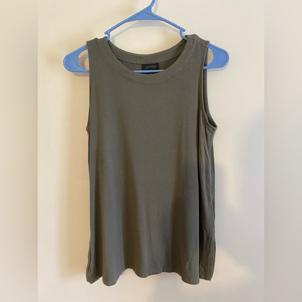 J Jill Wearever Sleeveless Top Green Small Petite
